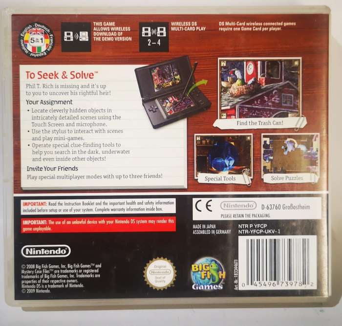 Mystery Case Files - MillionHeir (Nintendo DS)