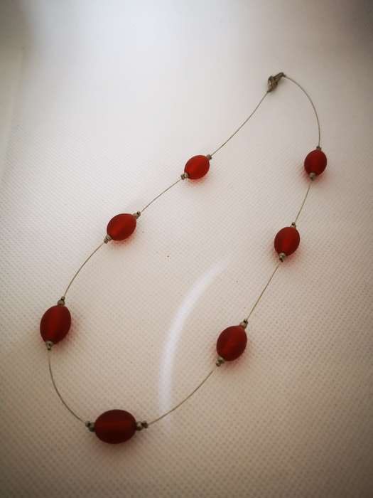 Necklace - Rusty Brown Beads