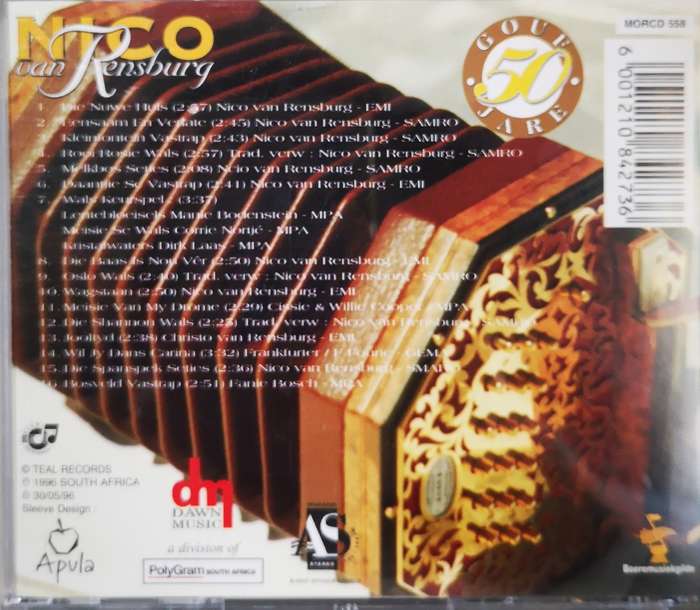 Boeremusiek - Nico van Rensburg - 50 Goue Jare (CD)