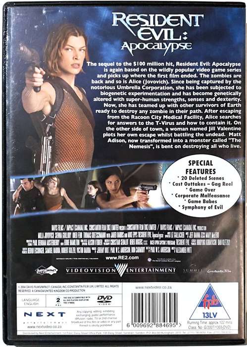 Resident Evil 2 - Apocalypse (2004) (DVD)