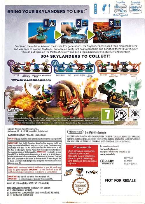 Skylanders - Spyro's Adventure (Wii)