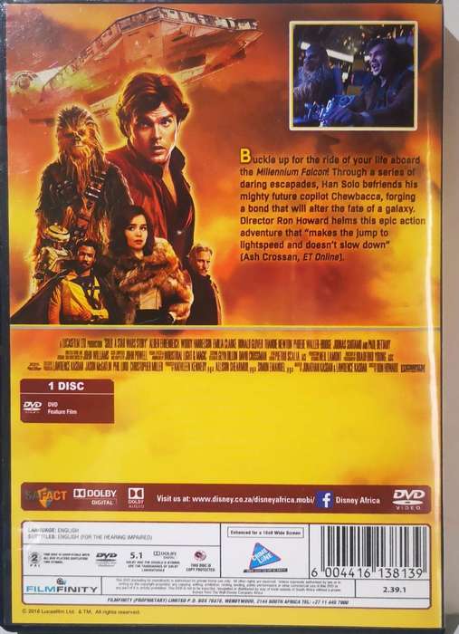 Star Wars - SOLO A Star Wars Story (DVD)