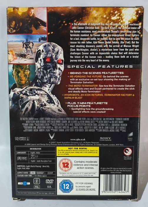 Terminator Salvation 2 Disc Theatrical Version T-600 Limited Edition Mask Case(2- DVD)