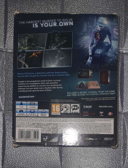 PS4 Murdered Soul Suspect Limited Edition Game Used