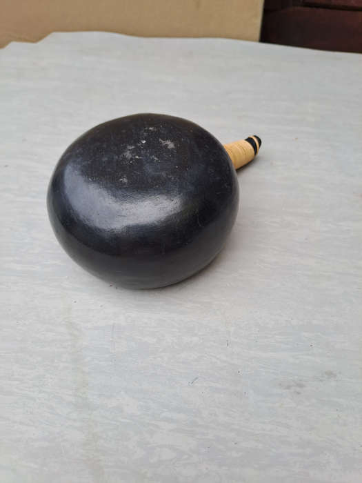 Traditional African clay handled pot