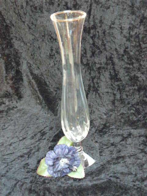 LEAD CRYSTAL VASE NICE PATTERN