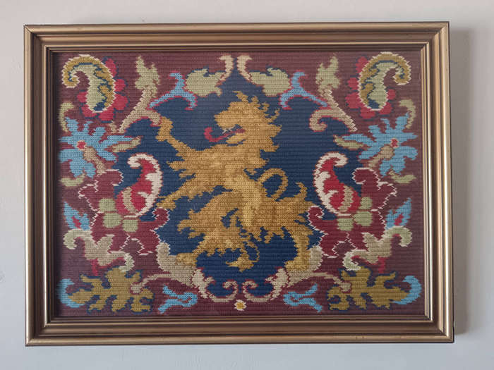 Framed Lion Wall Hanging