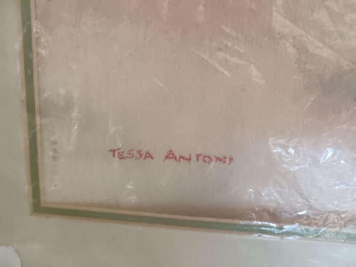 Unframed Water colour of Pointsettas by SA Artist Tessa Antoni