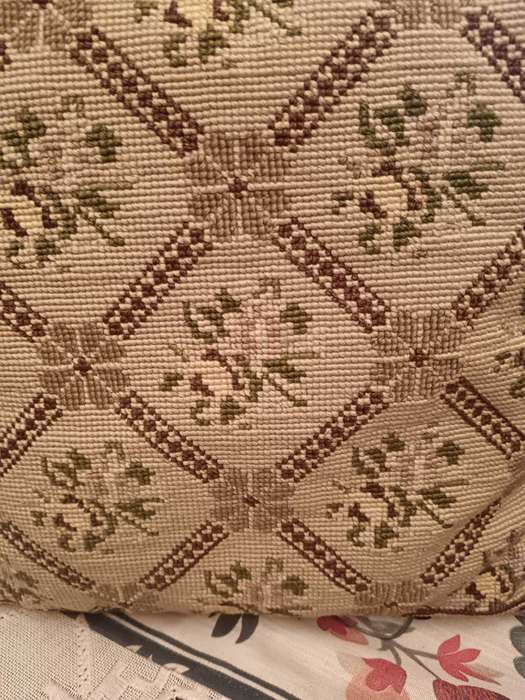 Tapestry Cushion with Flowers