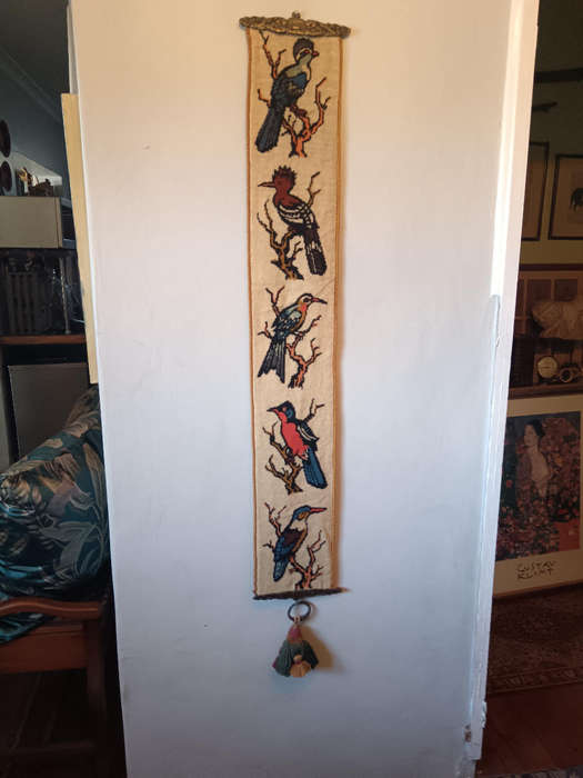 Tapestry Bell Pull decorated with Birds