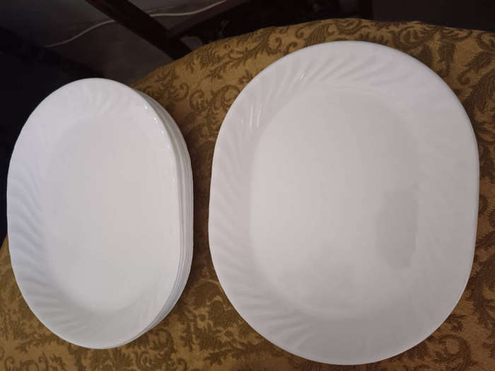 Corelle By Corning ware x 6 Oval Dinner Plates