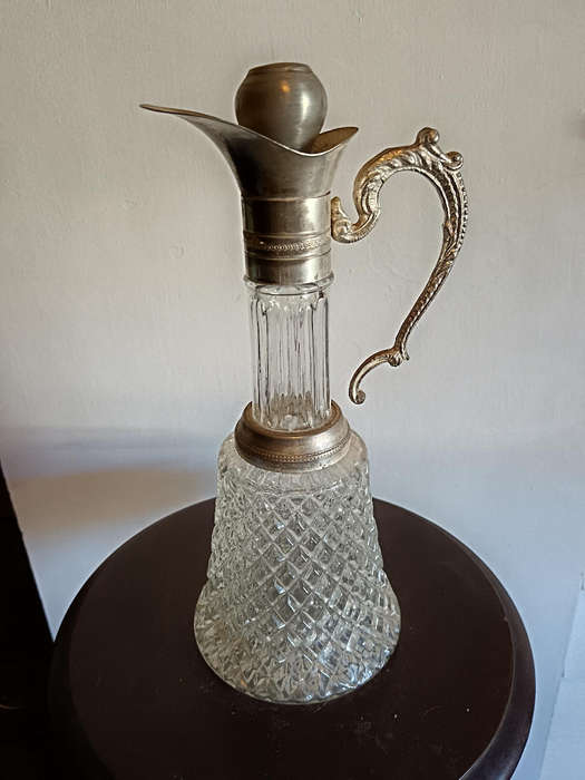Cut Glass & Silver Plated Claret Jug