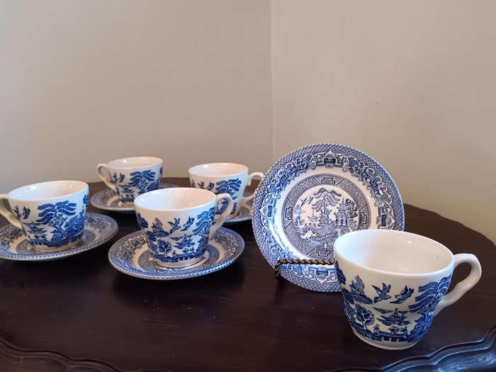 Set of 6 Blue Willow Duos