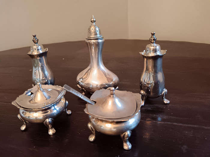 Vines Silver Plated Cruet Set