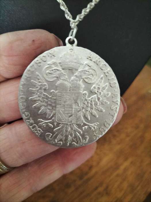Vintage pendant with Coin of Maria Theresa Thaler
