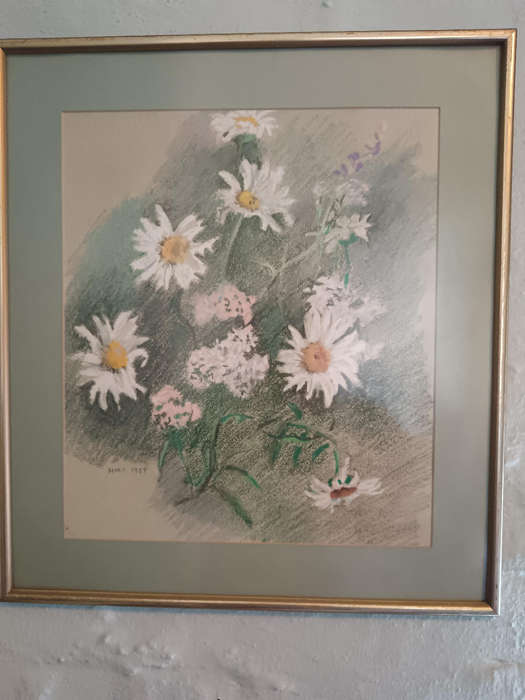 Daisy Painting Framed by Mary 87