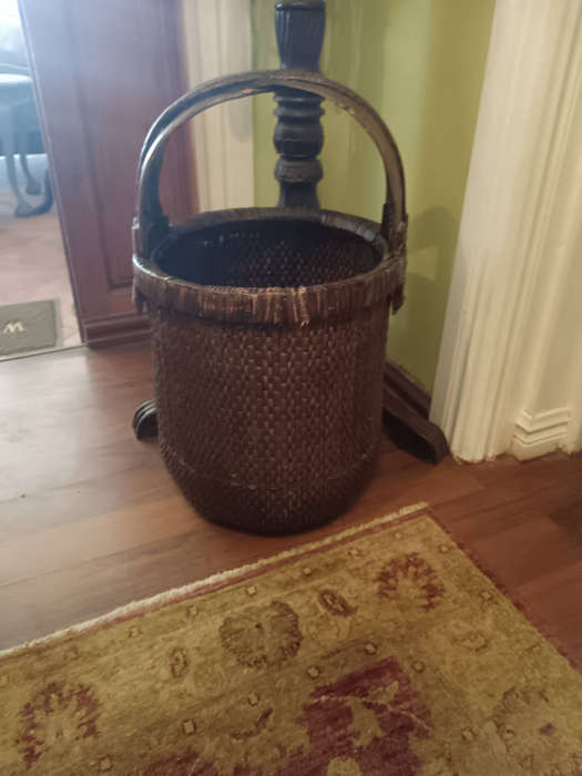 Rustic Chinese Rice Basket C1930