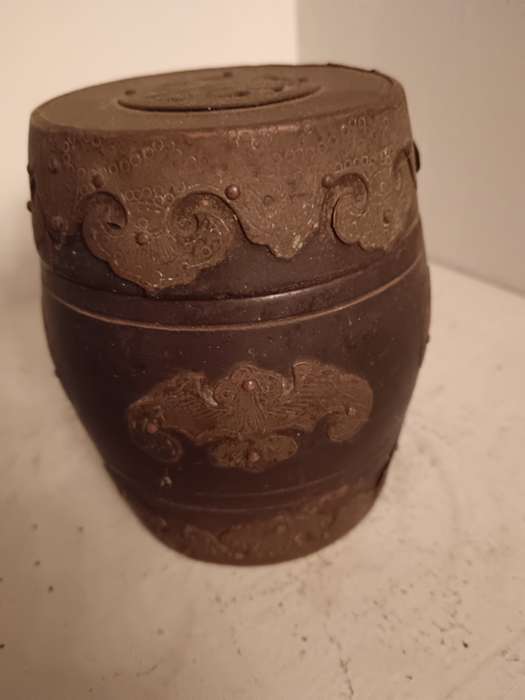 Chinese Rosewood & Brass  Tobacco Box