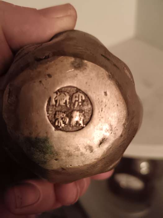 Marked Old Chinese Silver Bronze  Joy, Anger, Sorrow 4 face Buddah Head Statue