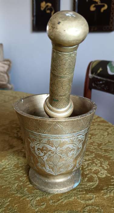 Solid Bronze Prestle & Mortar C1890