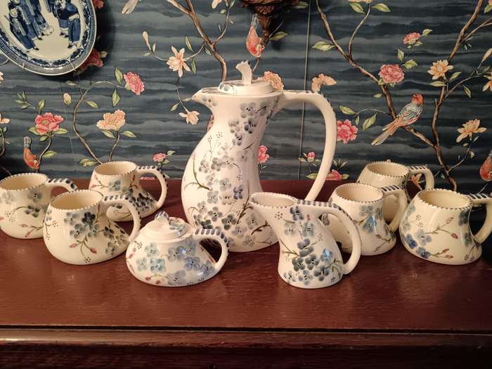 Hand Painted Coffee Set