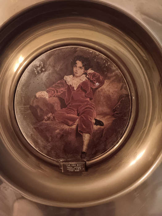 Vintage Trafford Brass Plate "The Red Boy"