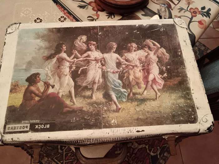 Vintage Suitcase with Fairy Dance Picture