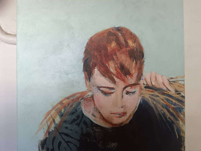 Painting on Canvas Portrait of A Girl