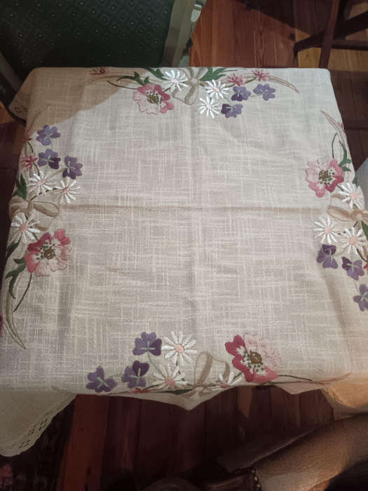 Embroided Square Tablecloth