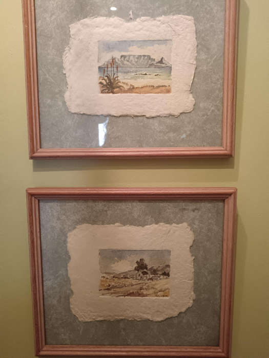 Pair of Minature Cape Landscape Framed