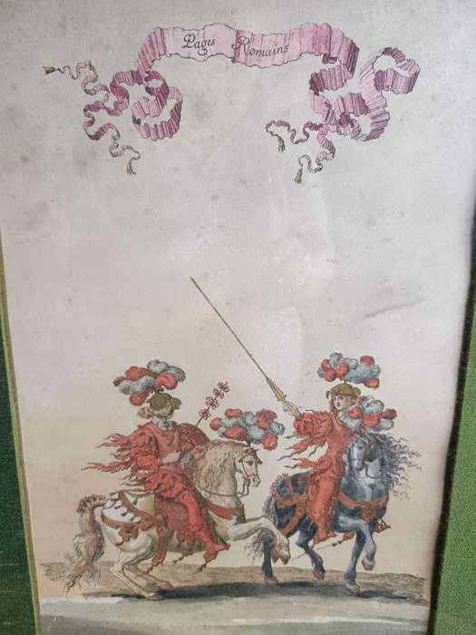 Pair of Ages Roman's & Trompettes Roman's Colored Engravings