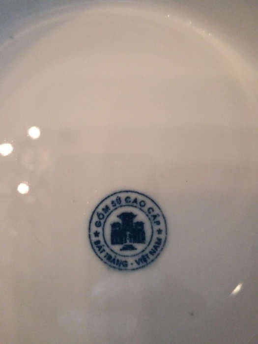 Chinese Vintage Footed Cake Plate decorated in Blue & White with Dragons