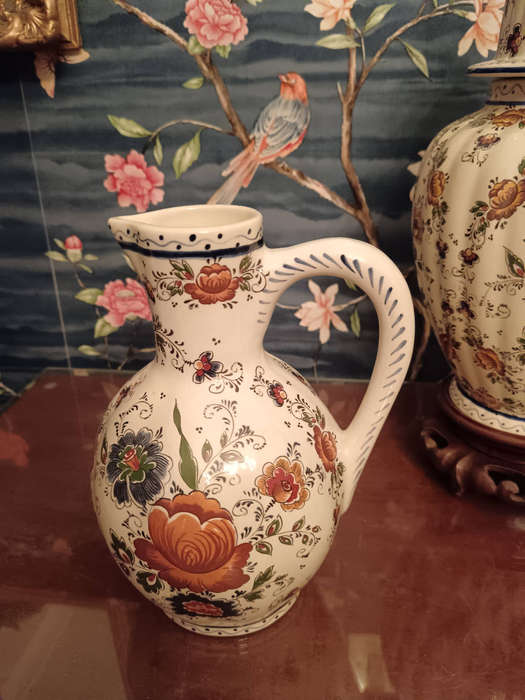 Delft Ginger Jar with Jug Vase & Ashtray by M Bequet Handmade