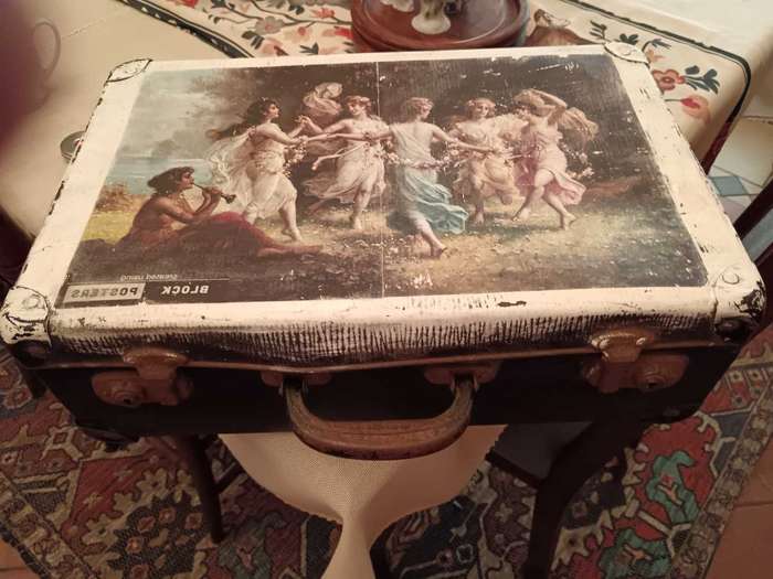 Vintage Suitcase with Fairy Dance Picture