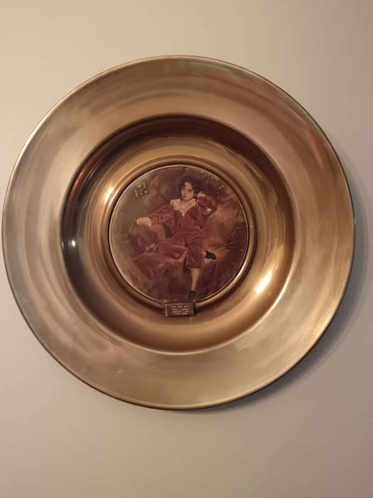 Vintage Trafford Brass Plate "The Red Boy"