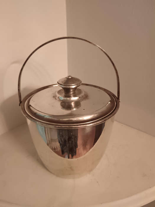 Louis Silver Plate Ice Bucket With Handle