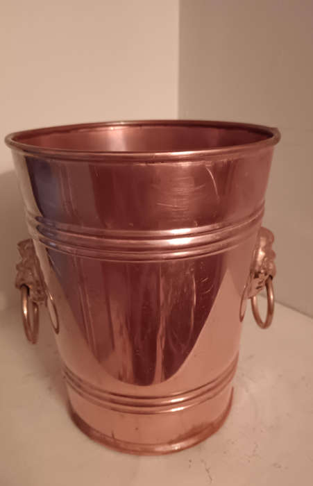 Peerage Made in England Copper Champayne Bucket with Lion Handles