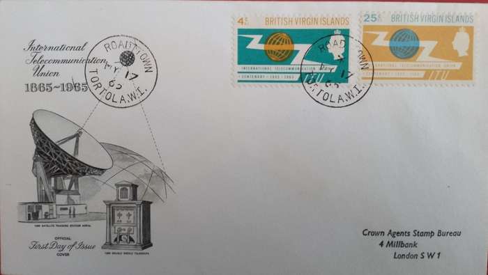 BRITISH VIRGIN ISLANDS ITU FDC 1965