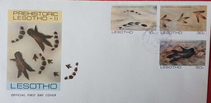 LESOTHO FDC PREHISTORIC FOOTPRINTS
