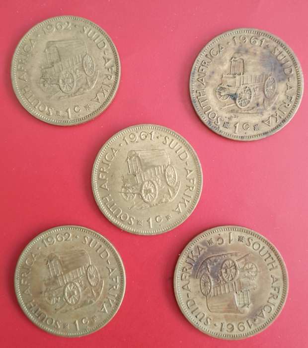 RSA 1961-1 CENTS LARGE ONWARDS X5