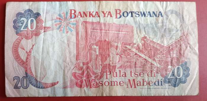 BOTSWANA 20 PULA BANK NOTE-2008-SEE SCANS
