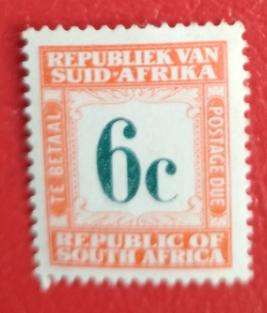 RSA 1961 SACC 55 POSTAGE DUE DARK GREEN&ORANGE