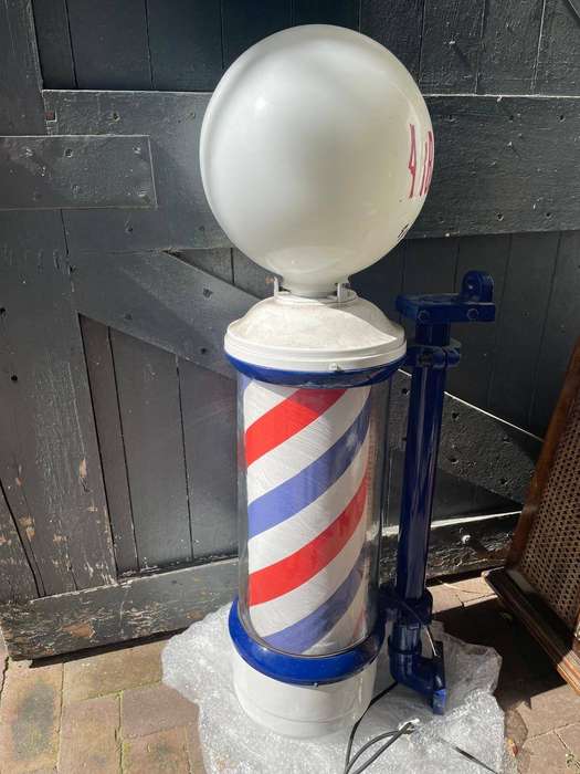 Rare Original Glass Barberpole circa 1920's (108cm)