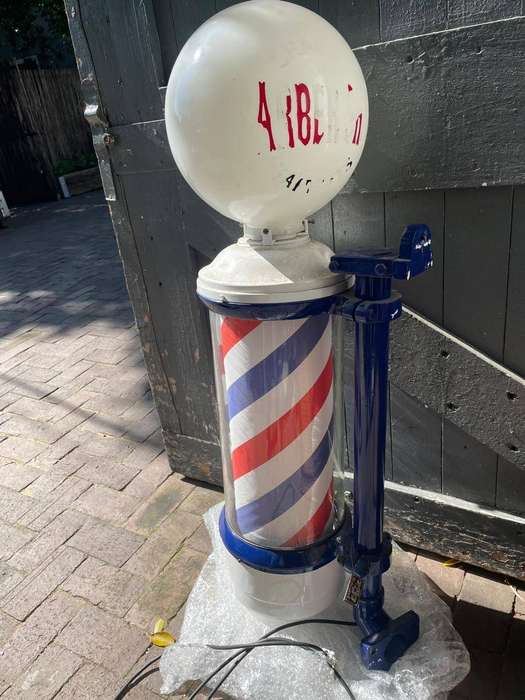 Rare Original Glass Barberpole circa 1920's (108cm)