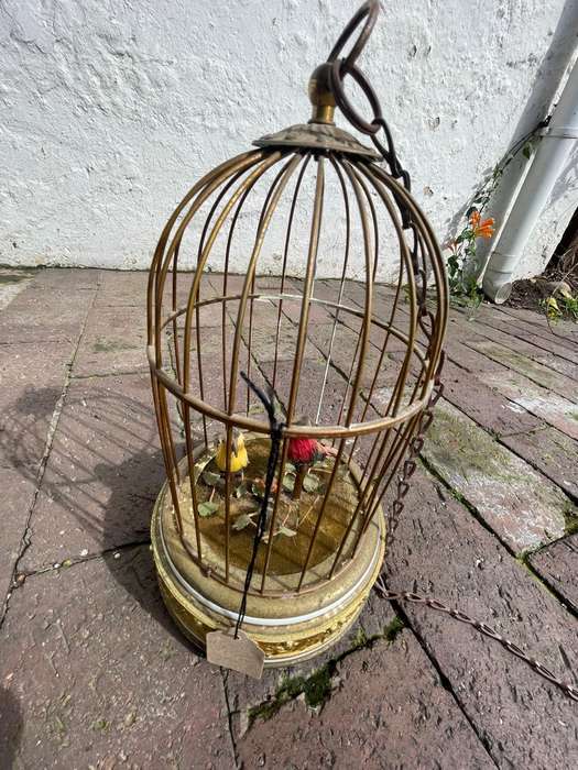 Rare Swiss Reuge Automatoin Bird Cage Music Box  ( 28 x 15 cm )