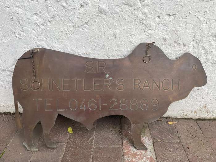 Rare Brass Farmsign ( 71 x 40 cm )