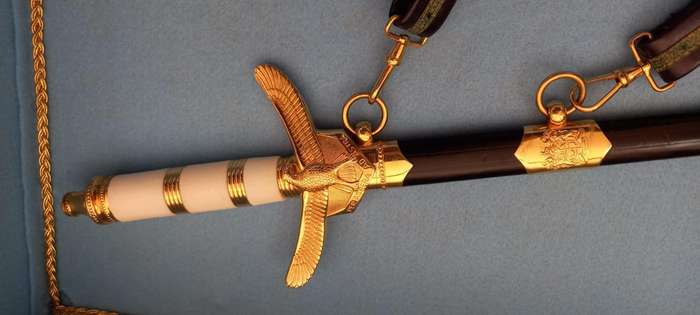 South African Airforce Officers Dagger , Belt and Hangers
