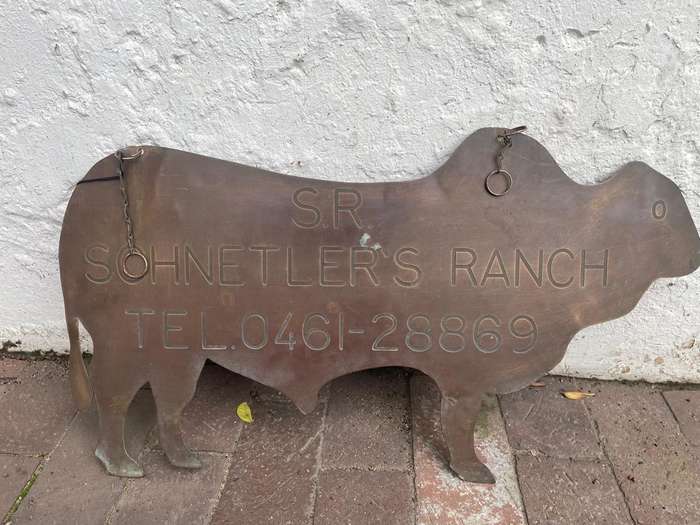 Rare Brass Farmsign ( 71 x 40 cm )