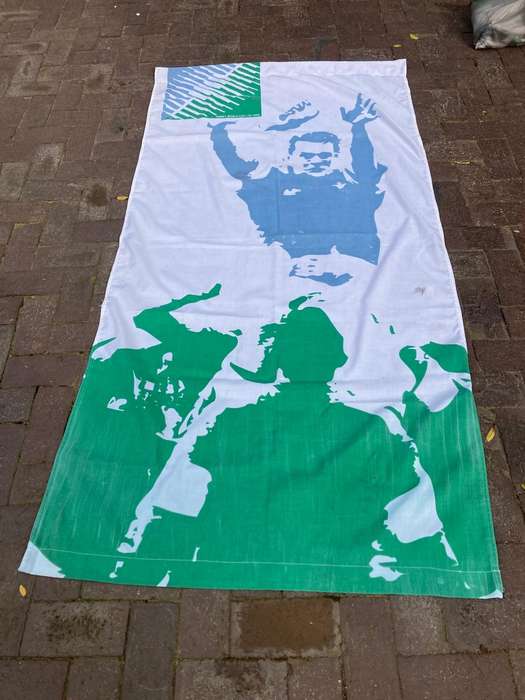 Rugby: Pair of 95 Worldcup Lamppole Flags ( 195 x 100cm )