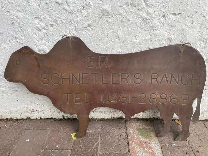 Rare Brass Farmsign ( 71 x 40 cm )